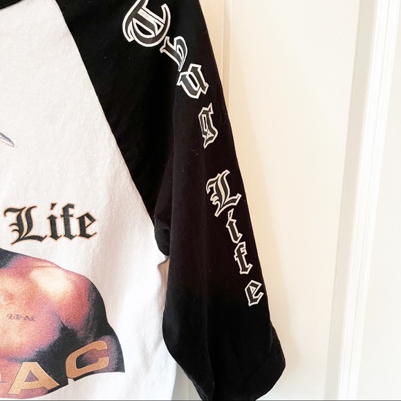 Vintage Tupac Shakur Thug Life graphic baseball tee - Picture 5 of 6